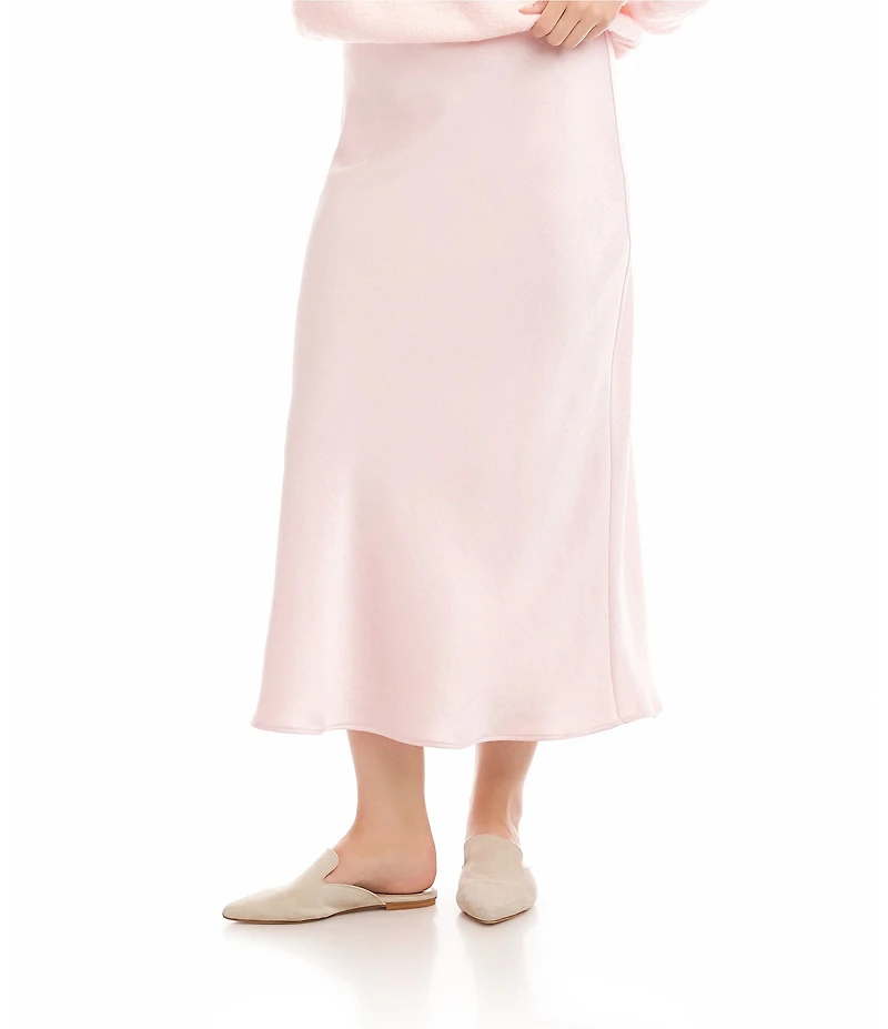 Karen Kane Satin Bias Cut Midi Skirt