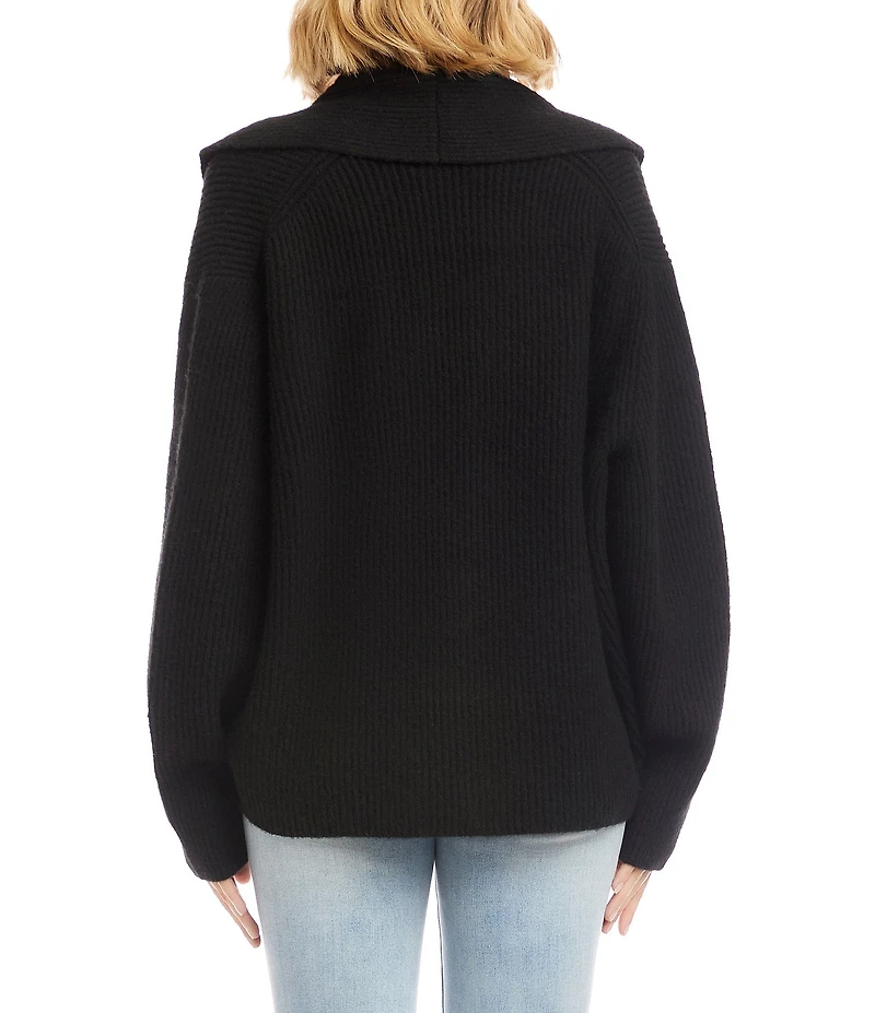 Karen Kane Shawl Collar Long Sleeve One Button Cardigan