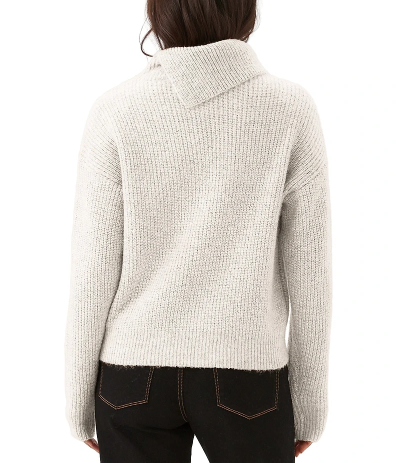 Karen Kane Split Neck Long Sleeve Sweater