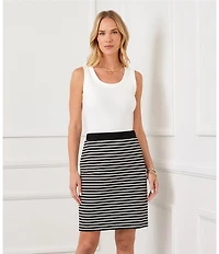 Karen Kane Stripe Knit Pull-On Skirt