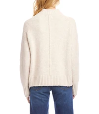 Karen Kane Turtleneck Long Sleeve Exposed Seam Sweater