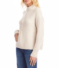 Karen Kane Turtleneck Long Sleeve Exposed Seam Sweater