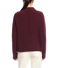Karen Kane Turtleneck Long Sleeve Exposed Seam Sweater