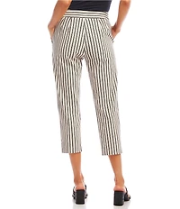 Karen Kane Vertical Stripe High-Rise Straight Leg Pants