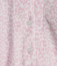 Karen Neuburger Fancy Cheetahs Print Fleece Notch Collar Long Sleeve 3-Piece Pajama Set