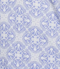 Karen Neuburger Short Sleeve Henley Neck Interlock Knit Medallion Geo Print Bermuda Short Pajama Set