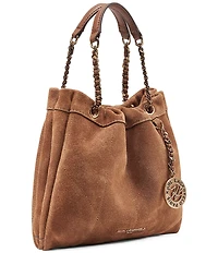 KARL LAGERFELD PARIS Amandine Suede Drawstring Crossbody Bag