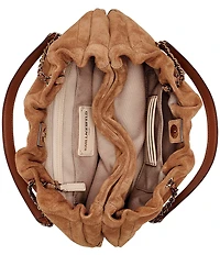 KARL LAGERFELD PARIS Amandine Suede Shoulder Bag