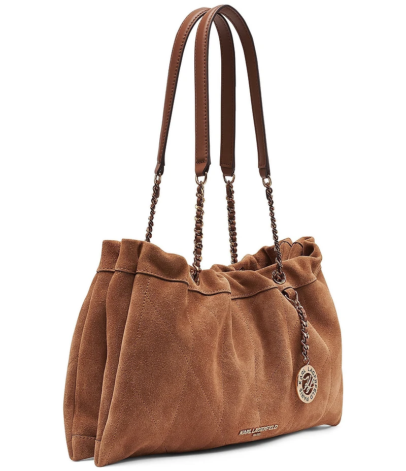 KARL LAGERFELD PARIS Amandine Suede Shoulder Bag