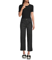 KARL LAGERFELD PARIS Bow Pocket Straight Leg Pants