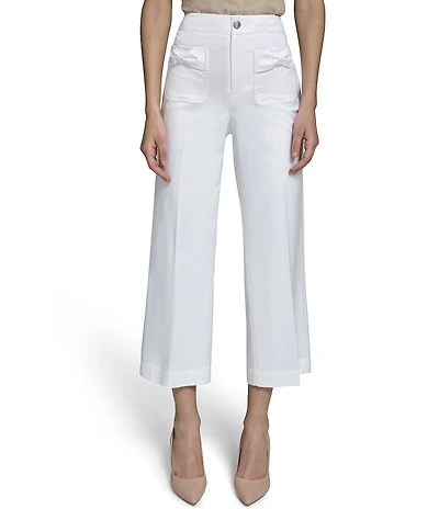 KARL LAGERFELD PARIS Bow Pocket Wide Leg Pants
