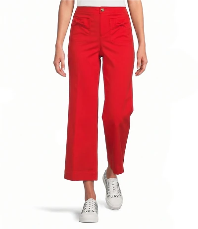 KARL LAGERFELD PARIS Bow Pocket Wide Leg Pants