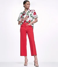 KARL LAGERFELD PARIS Bow Pocket Wide Leg Pants