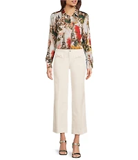 KARL LAGERFELD PARIS Bow Pocket Wide Leg Pants