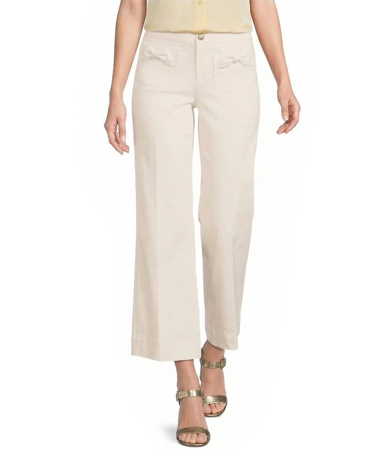 KARL LAGERFELD PARIS Bow Pocket Wide Leg Pants