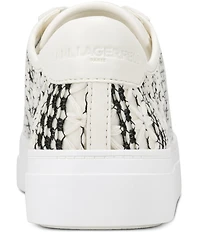 KARL LAGERFELD PARIS Caelan Crochet Mesh Patent Cap Toe Sneakers