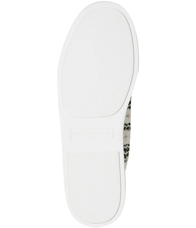 KARL LAGERFELD PARIS Caelan Crochet Mesh Patent Cap Toe Sneakers