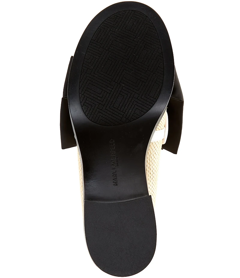 KARL LAGERFELD PARIS Camila Raffia Bow Loafers