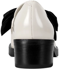 KARL LAGERFELD PARIS Camilia Patent Bow Detail Loafer Pumps