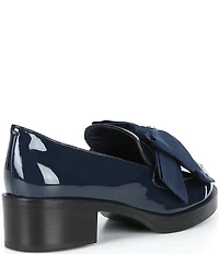 KARL LAGERFELD PARIS Camilia Patent Leather Bow Loafer Pumps