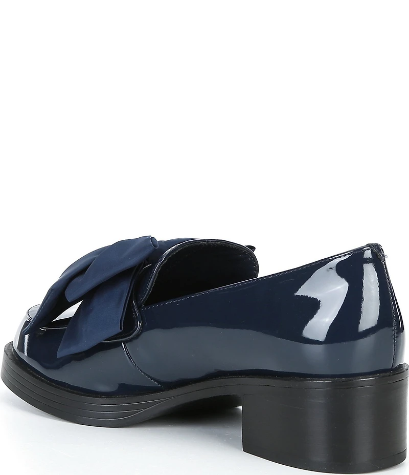 KARL LAGERFELD PARIS Camilia Patent Leather Bow Loafer Pumps