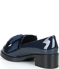 KARL LAGERFELD PARIS Camilia Patent Leather Bow Loafer Pumps