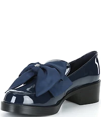 KARL LAGERFELD PARIS Camilia Patent Leather Bow Loafer Pumps
