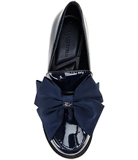 KARL LAGERFELD PARIS Camilia Patent Leather Bow Loafer Pumps