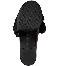 KARL LAGERFELD PARIS Camilia Patent Leather Bow Detail Loafer Pumps