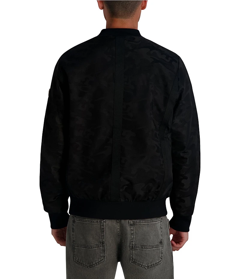 KARL LAGERFELD PARIS Camo Bomber Jacket