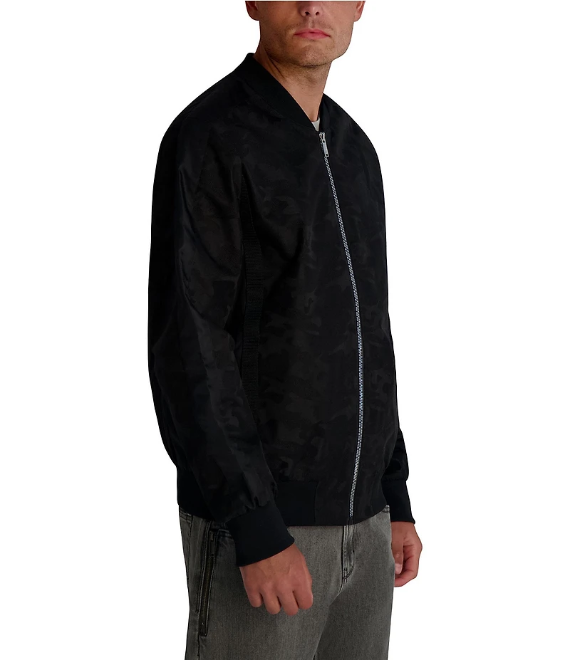 KARL LAGERFELD PARIS Camo Bomber Jacket