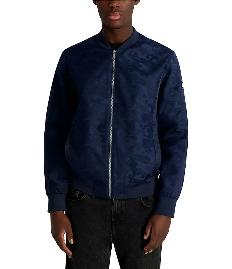 KARL LAGERFELD PARIS Camo Bomber Jacket