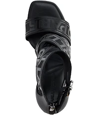 KARL LAGERFELD PARIS Careliz Signature Logo Strappy Sandals