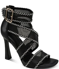 KARL LAGERFELD PARIS Careliz Trim Mesh Strappy Dress Sandals