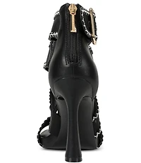 KARL LAGERFELD PARIS Careliz Trim Mesh Strappy Dress Sandals