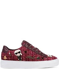 KARL LAGERFELD PARIS Cate Boucle Pin Ornamented Sneakers