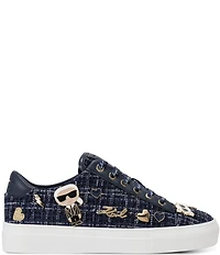 KARL LAGERFELD PARIS Cate Boucle Pin Ornamented Sneakers