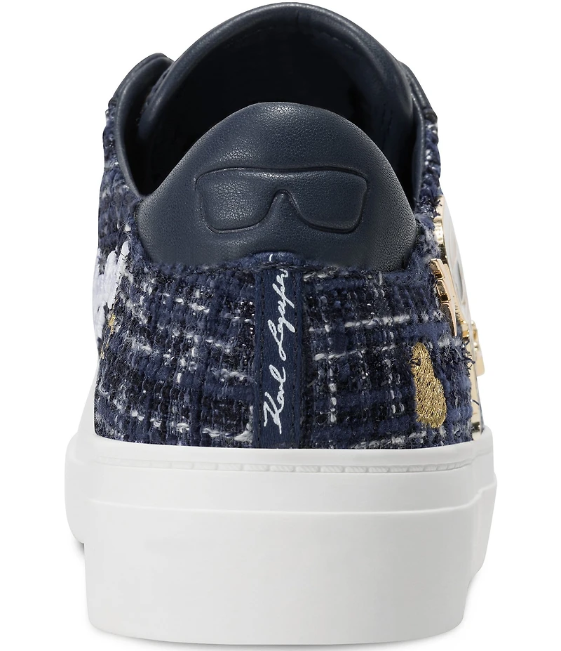 KARL LAGERFELD PARIS Cate Boucle Pin Ornamented Sneakers