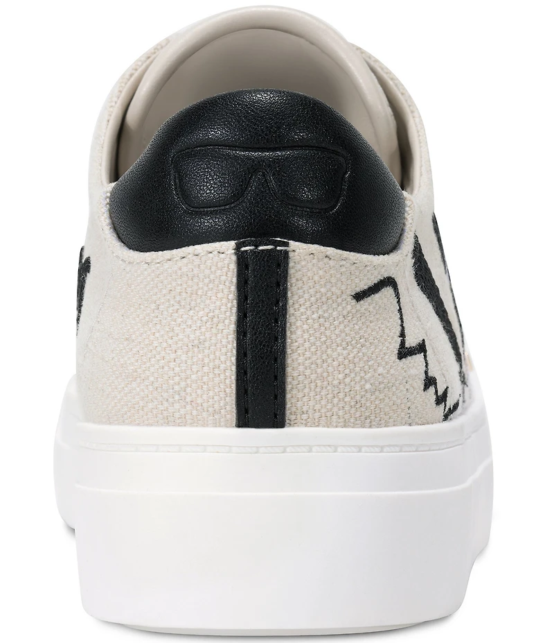 KARL LAGERFELD PARIS Cate Ikonic Fabric Logo Lace Up Sneakers