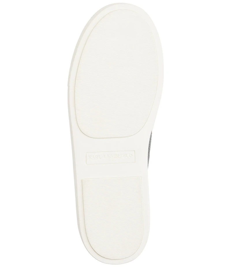 KARL LAGERFELD PARIS Cate Leather Pin Ornamented Sneakers