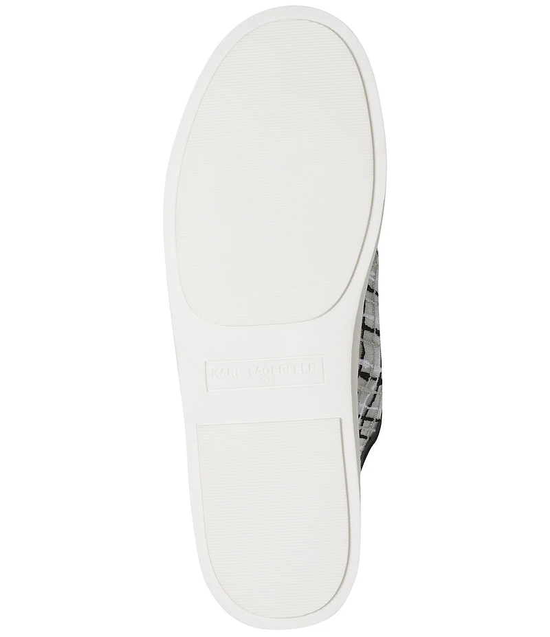 KARL LAGERFELD PARIS Cate Whimsy Graffiti Embroidered Mesh Sneakers