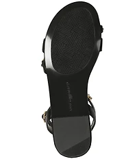 KARL LAGERFELD PARIS Christiano Chain Rhinestone Pearl Ankle Strap Sandals