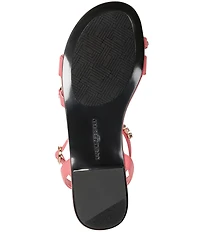 KARL LAGERFELD PARIS Christiano Chain Rhinestone Pearl Ankle Strap Sandals