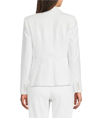KARL LAGERFELD PARIS Compression Cotton Notch Lapel Collar Long Sleeve One Button-Front Jacket