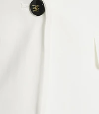 KARL LAGERFELD PARIS Compression Cotton Notch Lapel Long Sleeve Jacket