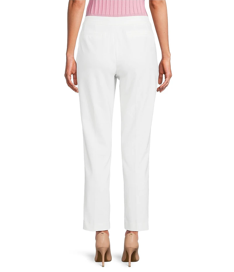 KARL LAGERFELD PARIS Compression Cotton Straight Leg Ankle Pants