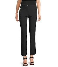 KARL LAGERFELD PARIS Compression Flat Front Straight Leg Pants