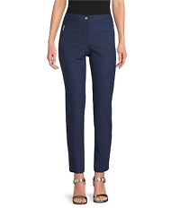 KARL LAGERFELD PARIS Compression Flat Front Straight Leg Pants