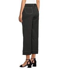 KARL LAGERFELD PARIS Contrast Trim Wide Leg Coordinating Pants