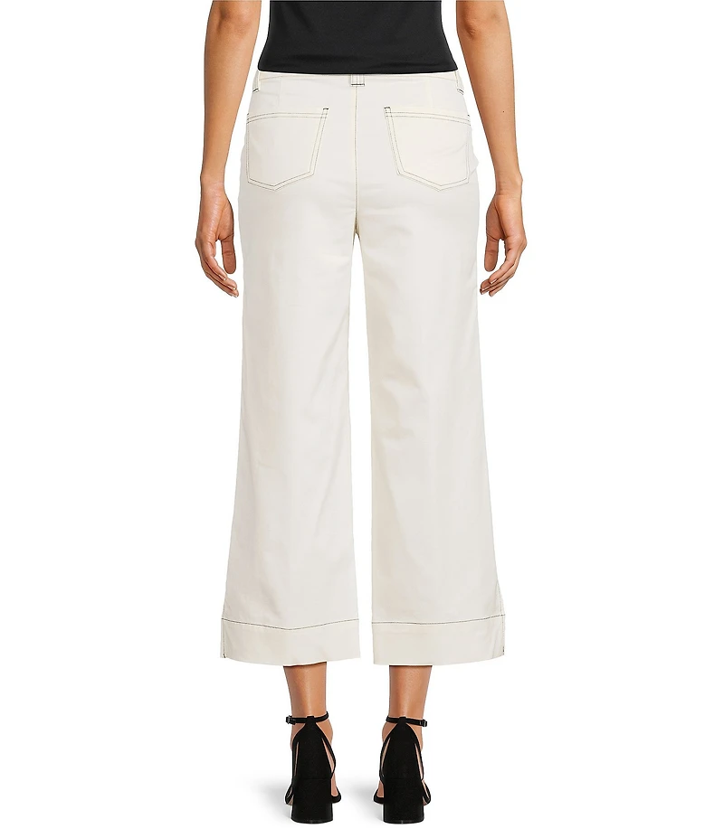 KARL LAGERFELD PARIS Contrast Trim Wide Leg Coordinating Pants